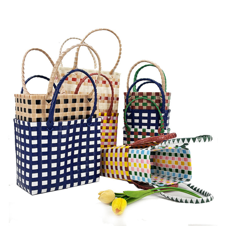 Braided handbag with sturdy handles Bowlift