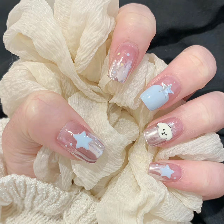 Creative Artistic Press-On Nail Design Bowlift