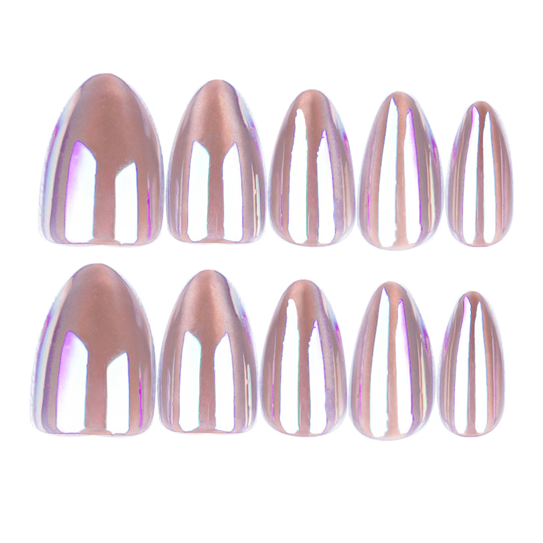 Artful Nail Art with Holographic Effect Bowlift