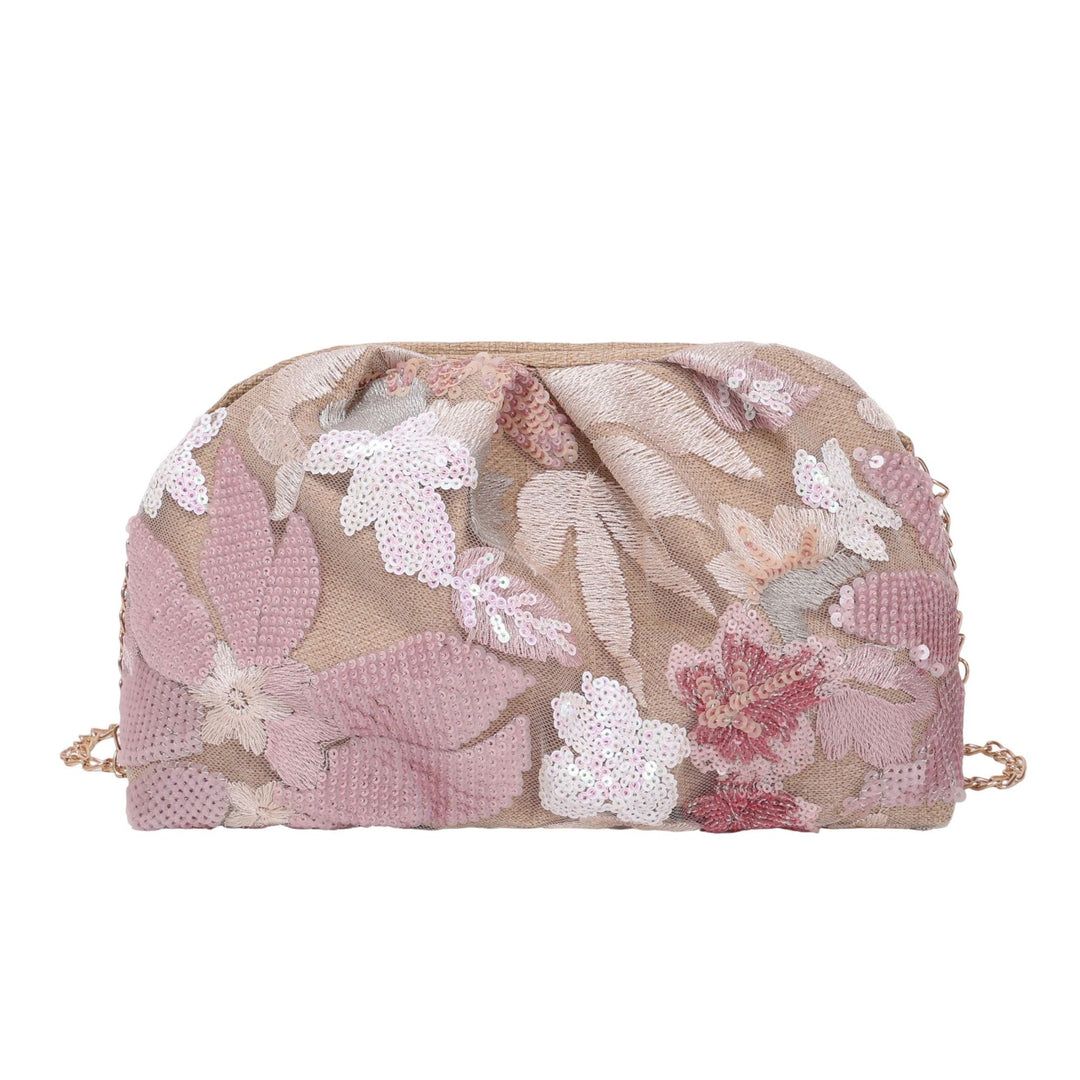 WoElegant Floral Sequin Clutch Bag Bowlift