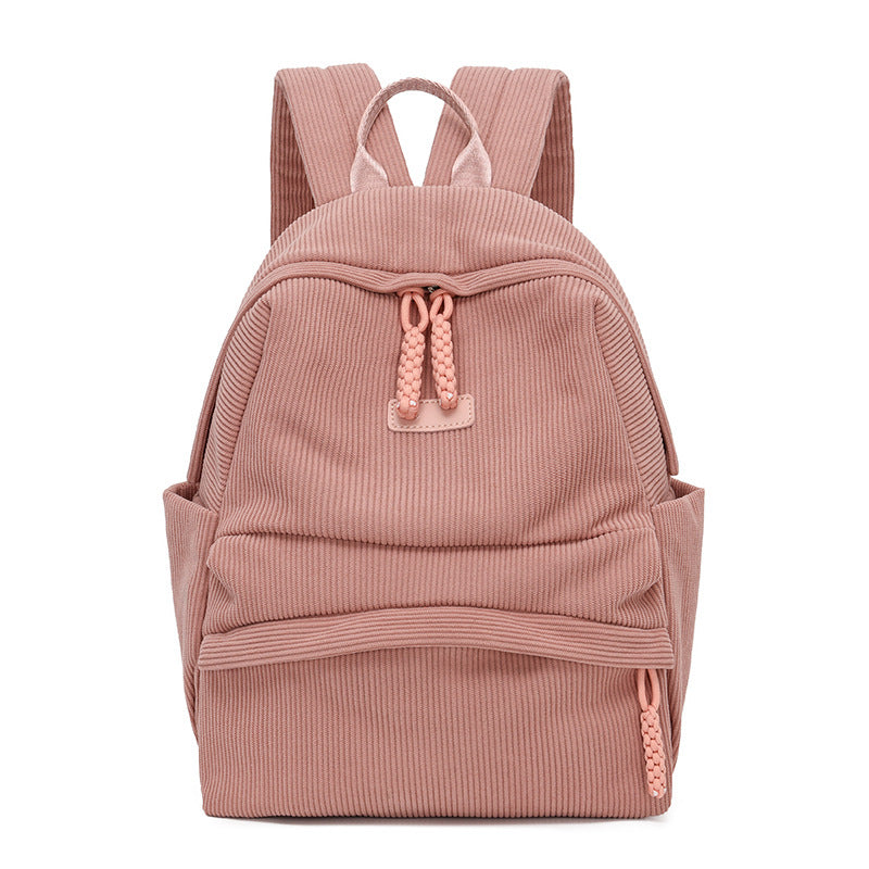 Stylish Corduroy Backpack Bowlift