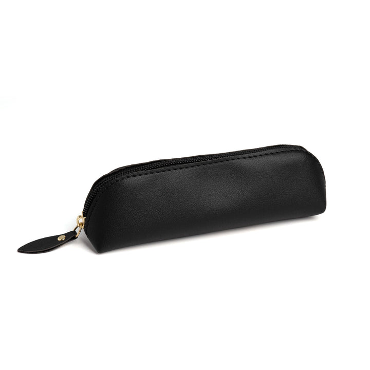 Premium Leather Zippered Pencil Case Bowlift