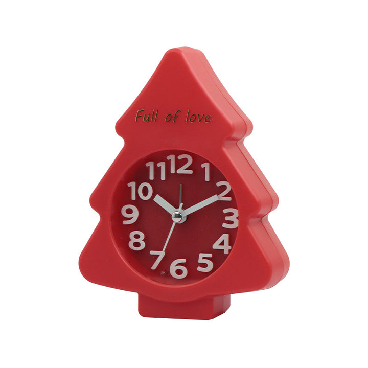 Funnier bedside clock in creative Christmas tree design Bowlift