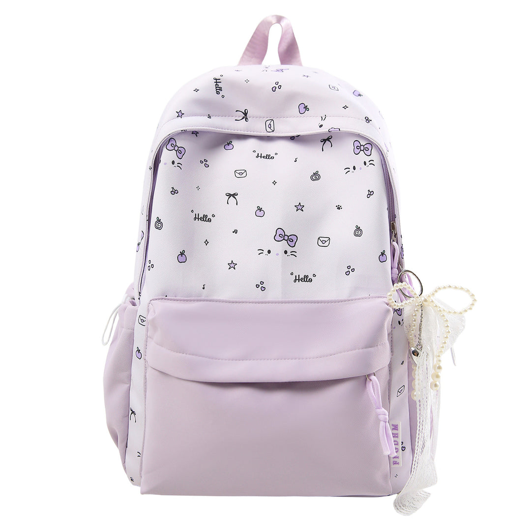 Playful Patterned School Backpack