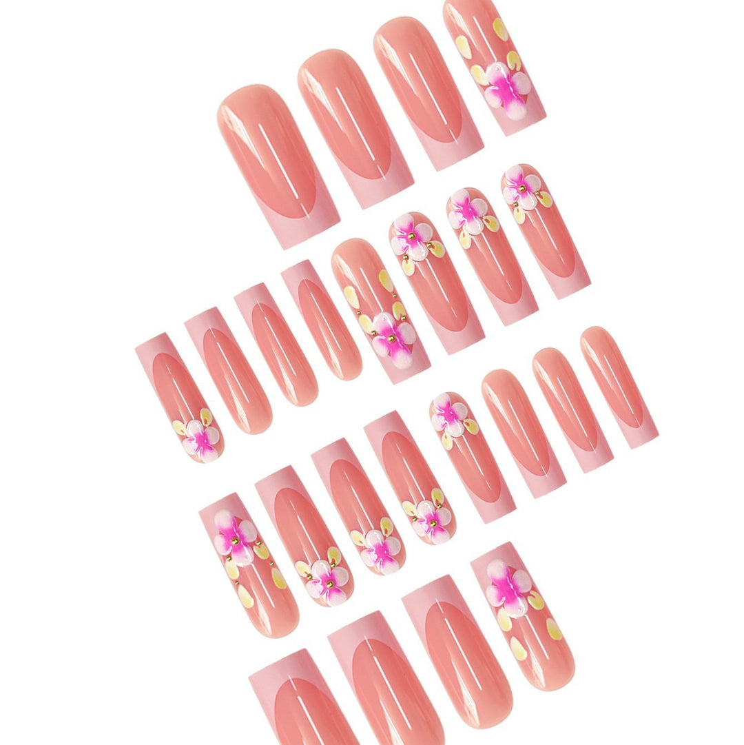 Floral Design Nail Tips Bowlift