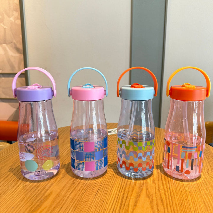 Women's Creative Water Bottle with Silicone Carrying Strap Bowlift