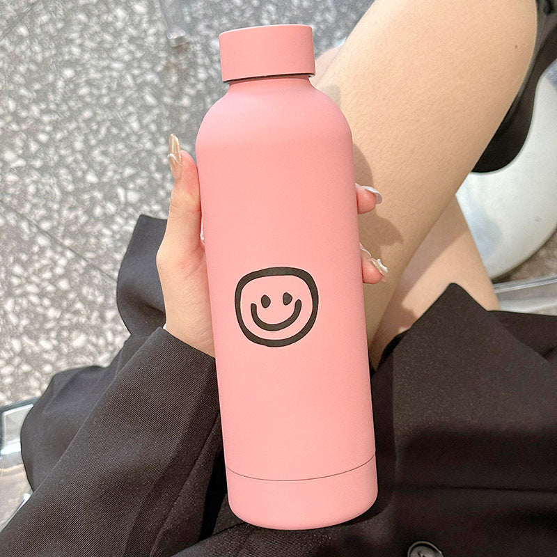 Women's Insulated Water Bottle with Fun Emoji Design Bowlift