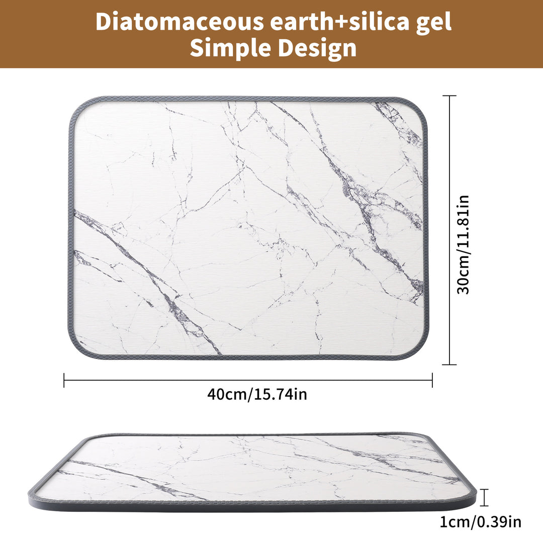Marble Effect Kitchen Work Surface Protector Mat