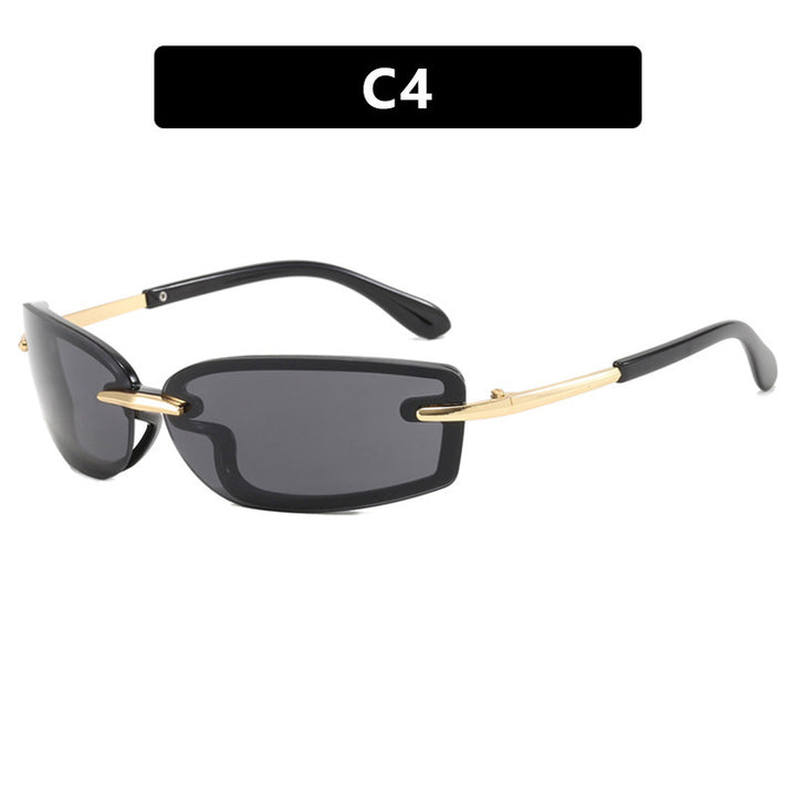 Women's fashionable sunglasses in futuristic design and transparent frame Bowlift