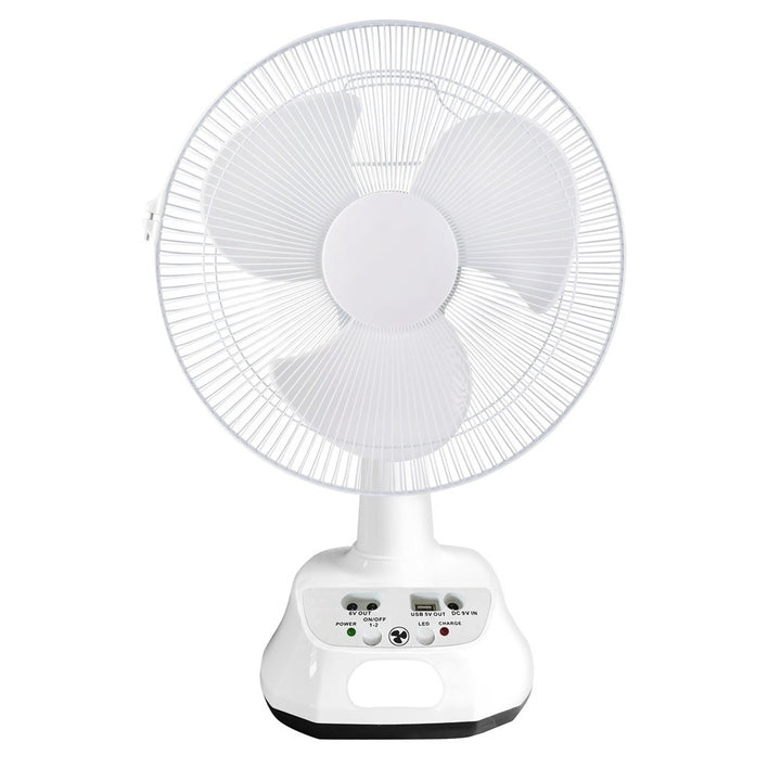 Unisex nan leiser USB table fan with multi-blade design, oscillating tilt function and timer Bowlift