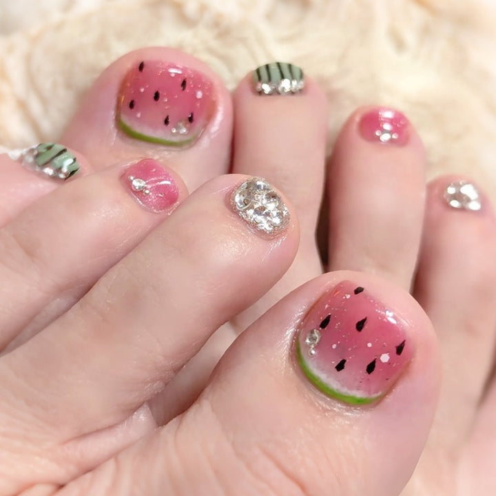 Creative Nail Design Set with Watermelon Elements Bowlift