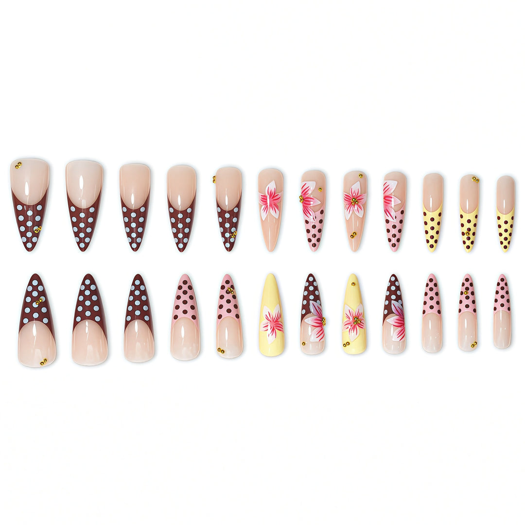 Decorative Stiletto Press-On Nail Extensions Bowlift 1787913981