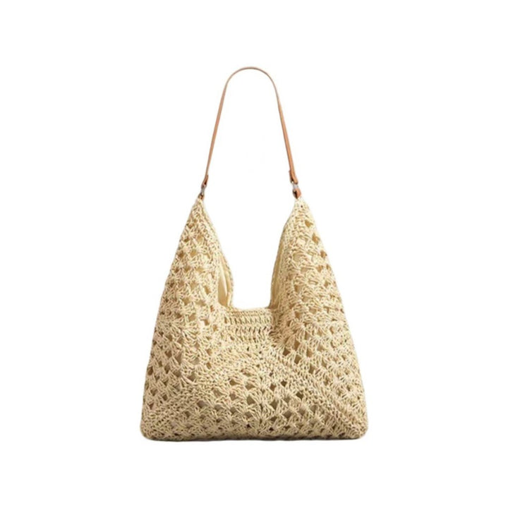Handbag with Artistic Macrame Design and Flexible Carrying Comfort Bowlift