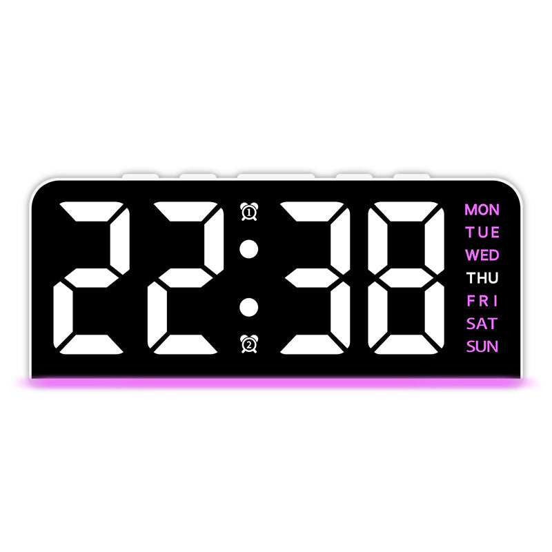 Digital alarm clock with large LED display and multifunctional display Bowlift