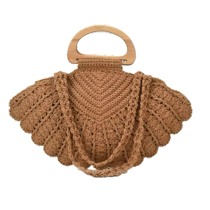 Handbag with wooden handles Bowlift
