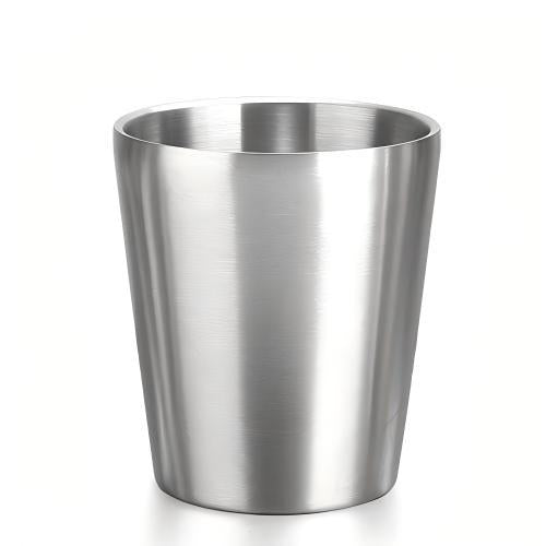 Brushed Stainless Steel Double-Wall Insulated Tumbler Cup Bowlift