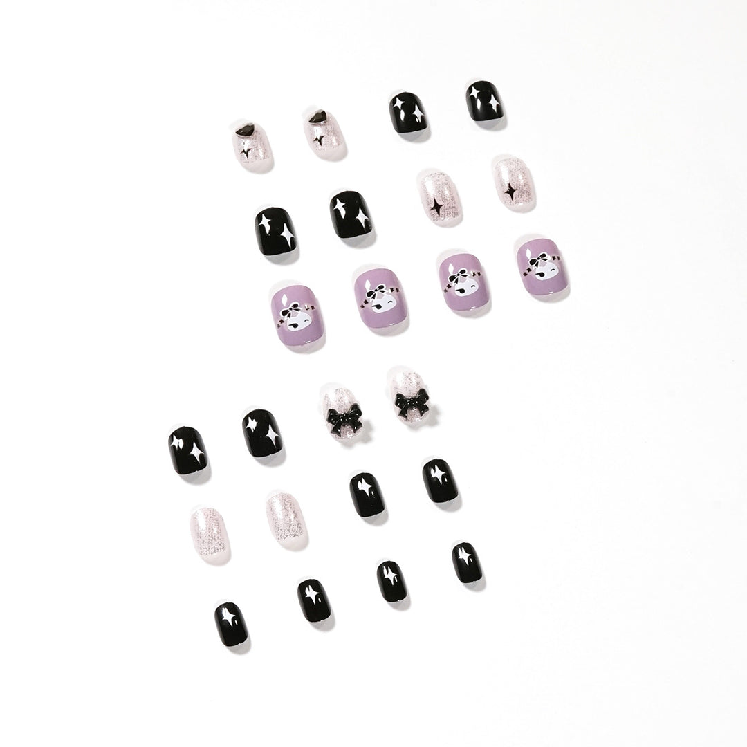 Artful Nail Extensions with Glamorous Accents Bowlift