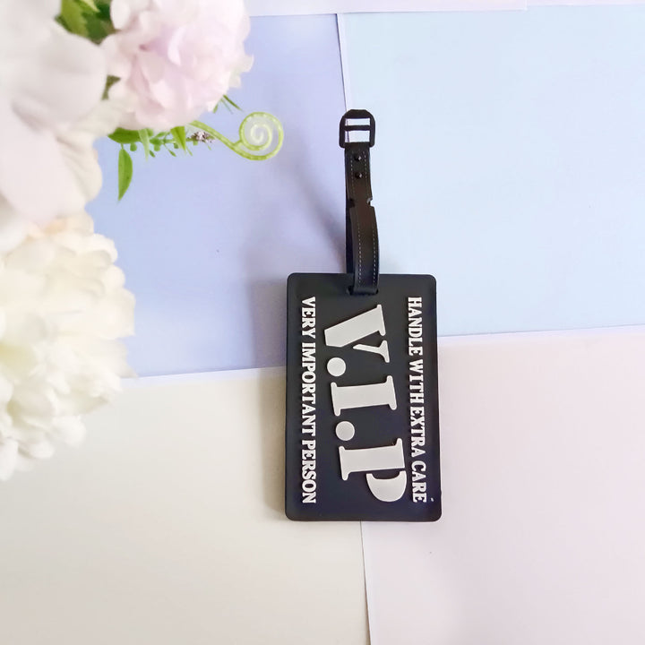 Unisex luggage tag made of durable silicone with airplane motif Bowlift