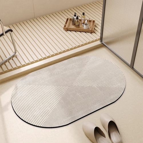 Geometric Design Bath Rug Bowlift