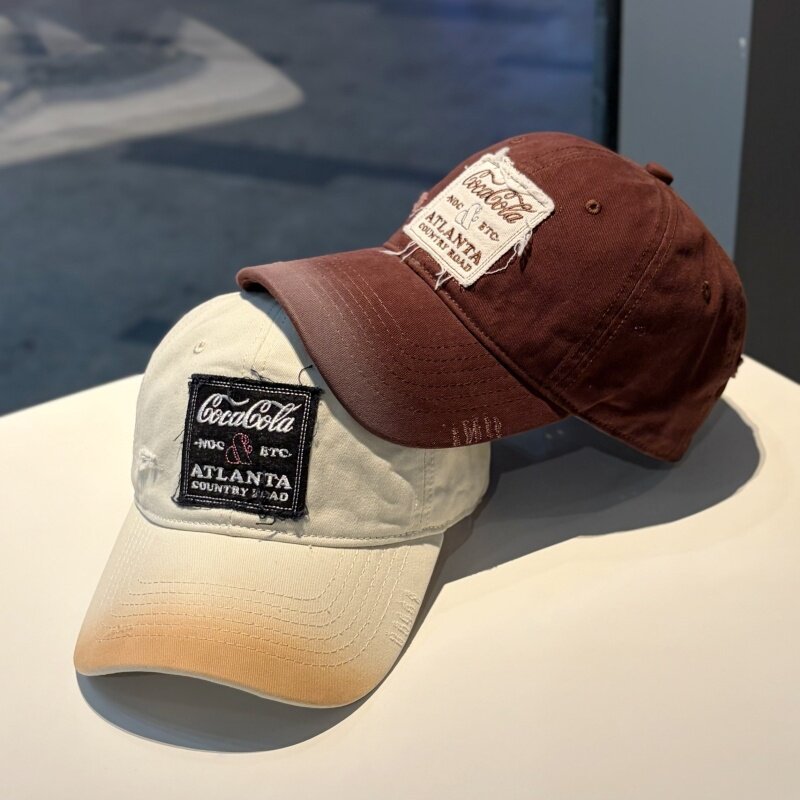 Unisex Vintage-Inspired Distressed Cap Bowlift