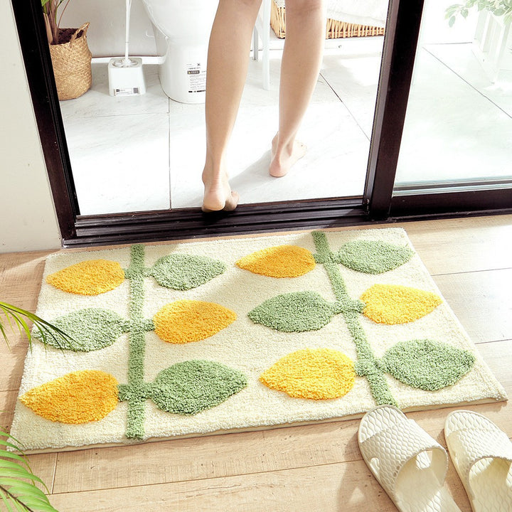 Textured Stone Pattern Bathroom Mat Bowlift