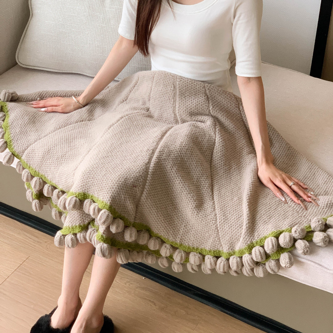 Cozy Crinkled Skirt Bowlift