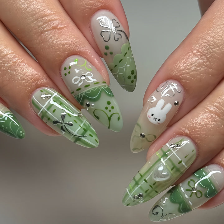 Decorative 3D Themed Press-On Nails Bowlift