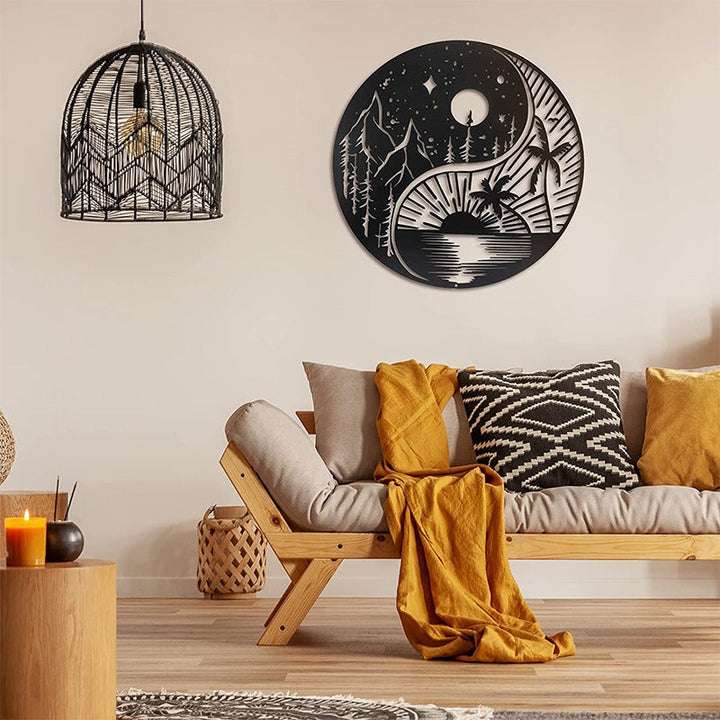 Black Metal Wall Art Home Decor | Bowlift