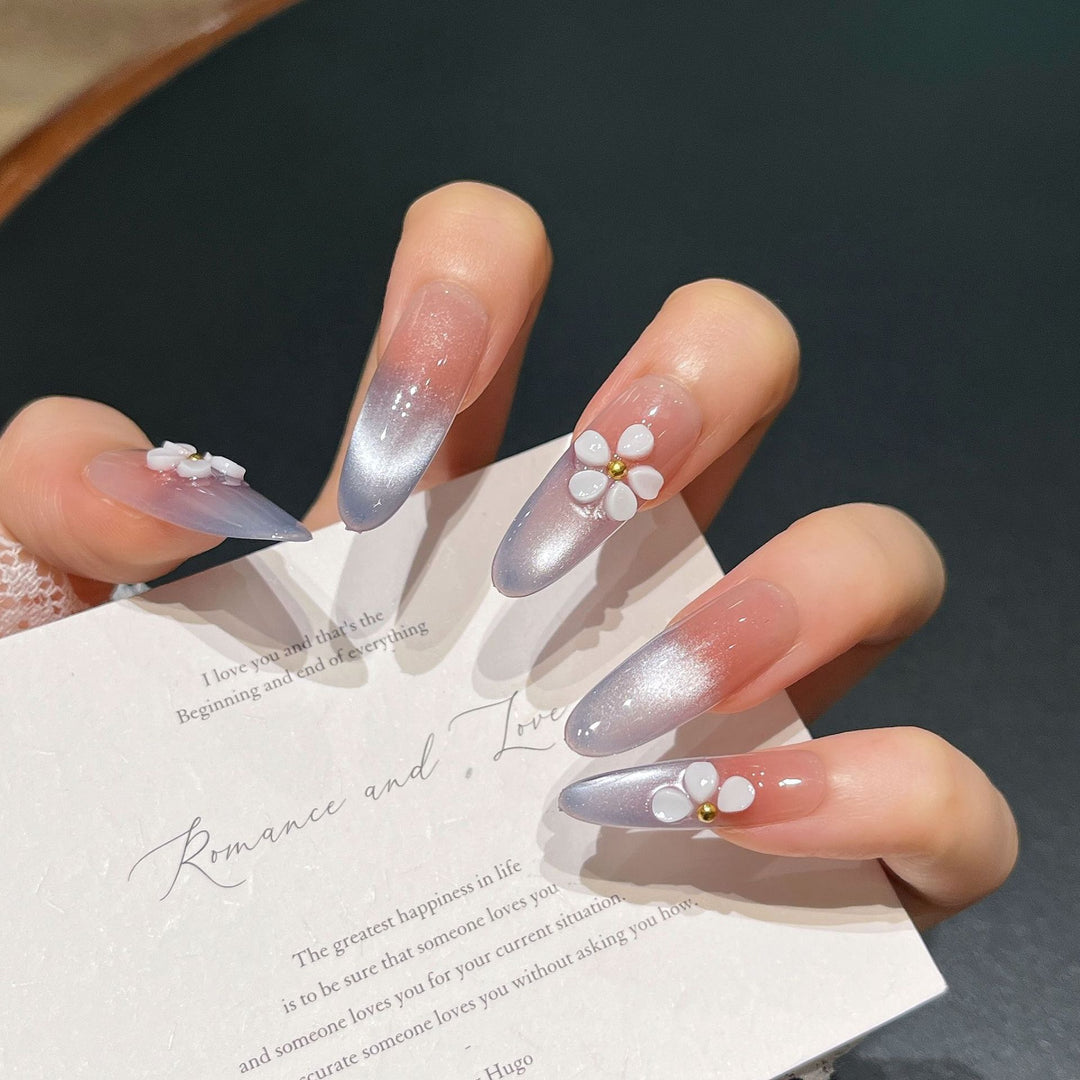 Glamorous Crystal-Studded Stiletto Press-On Nails Bowlift