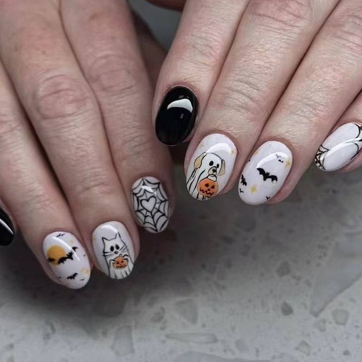 Artistic Halloween-Themed Press-On Nail Collection Bowlift