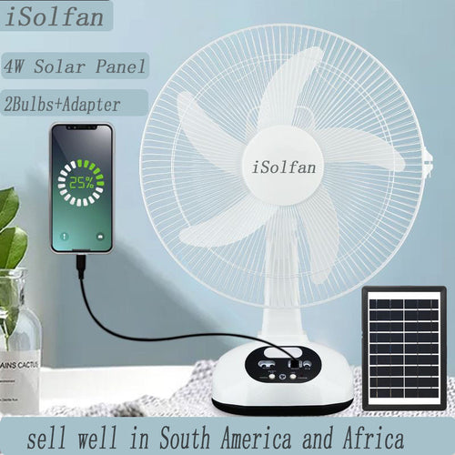 Ladies solar-powered fan with USB charging function and LED display Bowlift