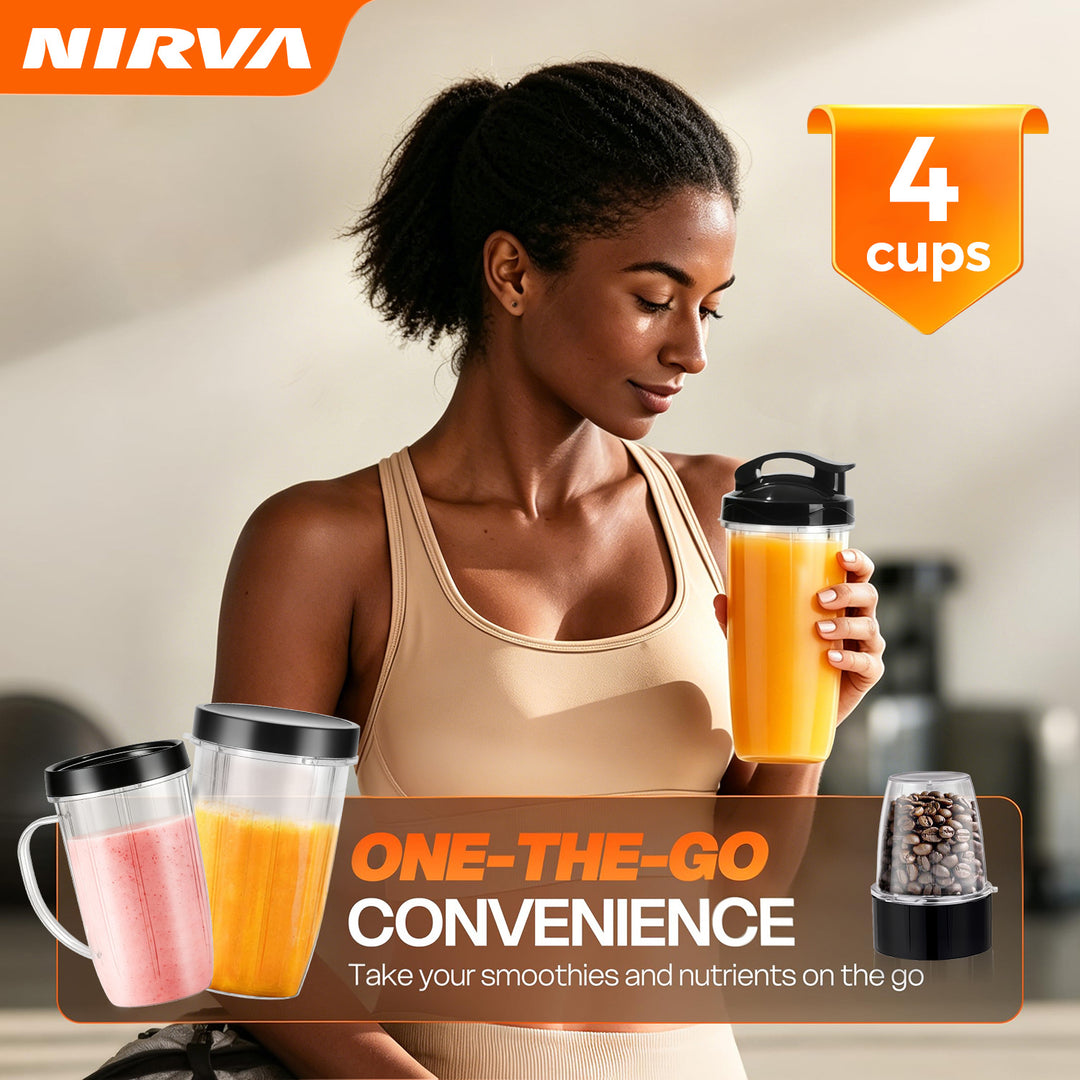 High-Power Multi-Functional Electric Blender with Chopper and Juicing Attachments Bowlift
