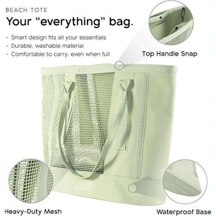Spacious beach bag with breathable mesh area Bowlift