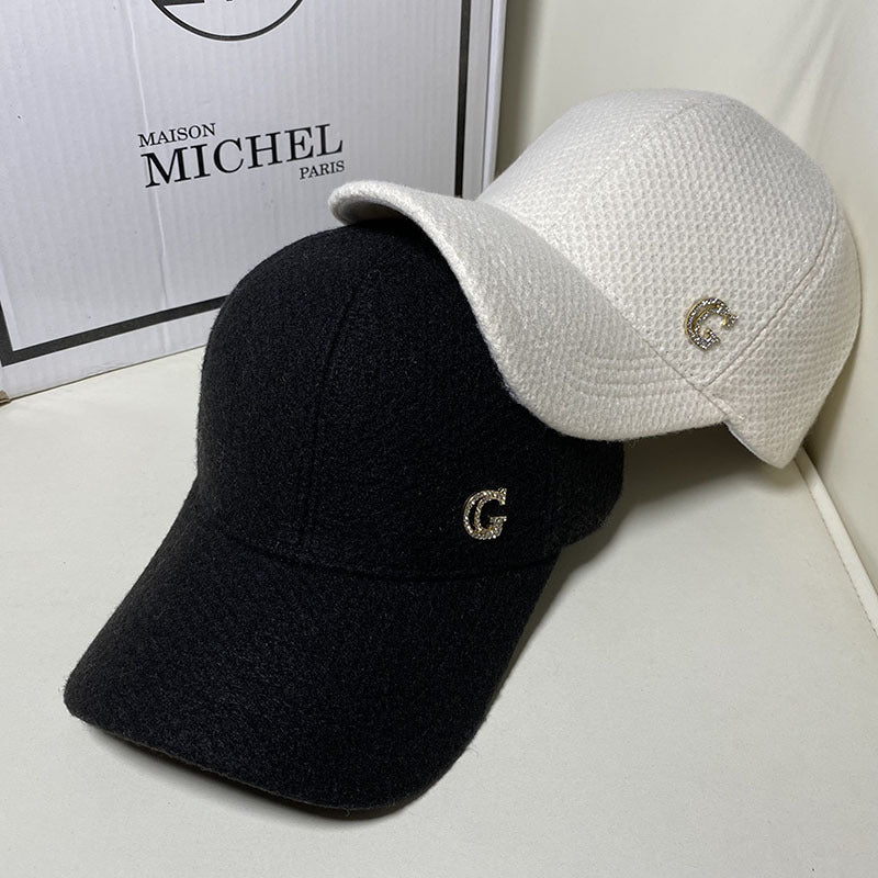Women's Elegant Wool Blend Baseball Cap Bowlift