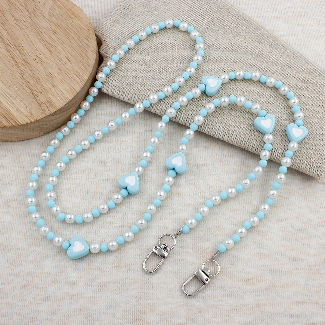 Heart-Embellished Beaded Eyewear Chain Bowlift