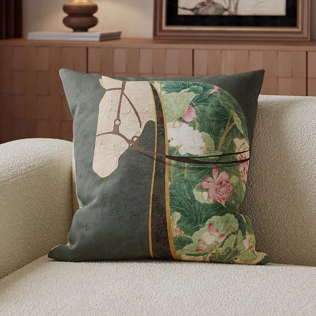 Artistic Horse-Themed Decorative Pillow