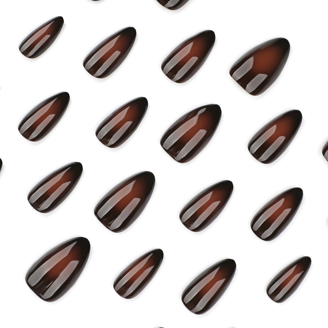 Artistic Stiletto Nails with Glossy Finish Bowlift