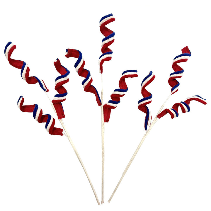 Unisex decorative spiral plug branch with wrapped fabric tape and flexible wire base Bowlift