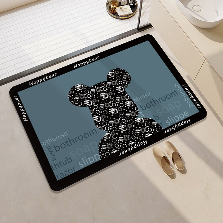 Cute Cartoon-Themed Bath Mat Bowlift