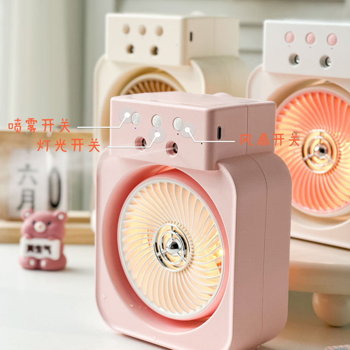 Women's Portable Mini Fan with USB Charging Function and Flexible Tilt Angle Bowlift