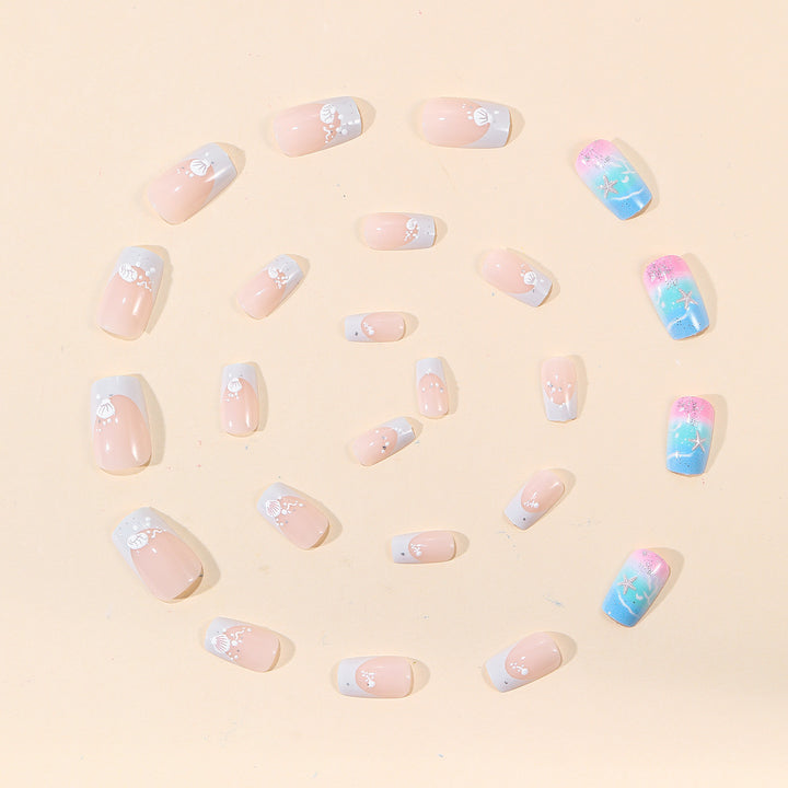 Ocean-Inspired Gel Nail Art Extensions Bowlift