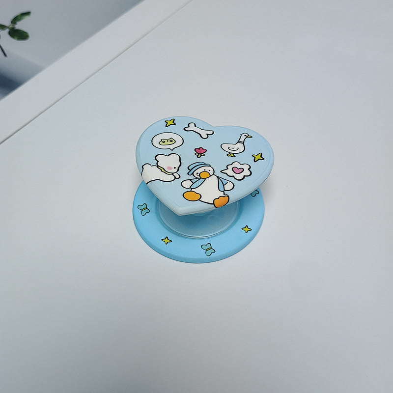Heart-Shaped Character Phone Grip Bowlift