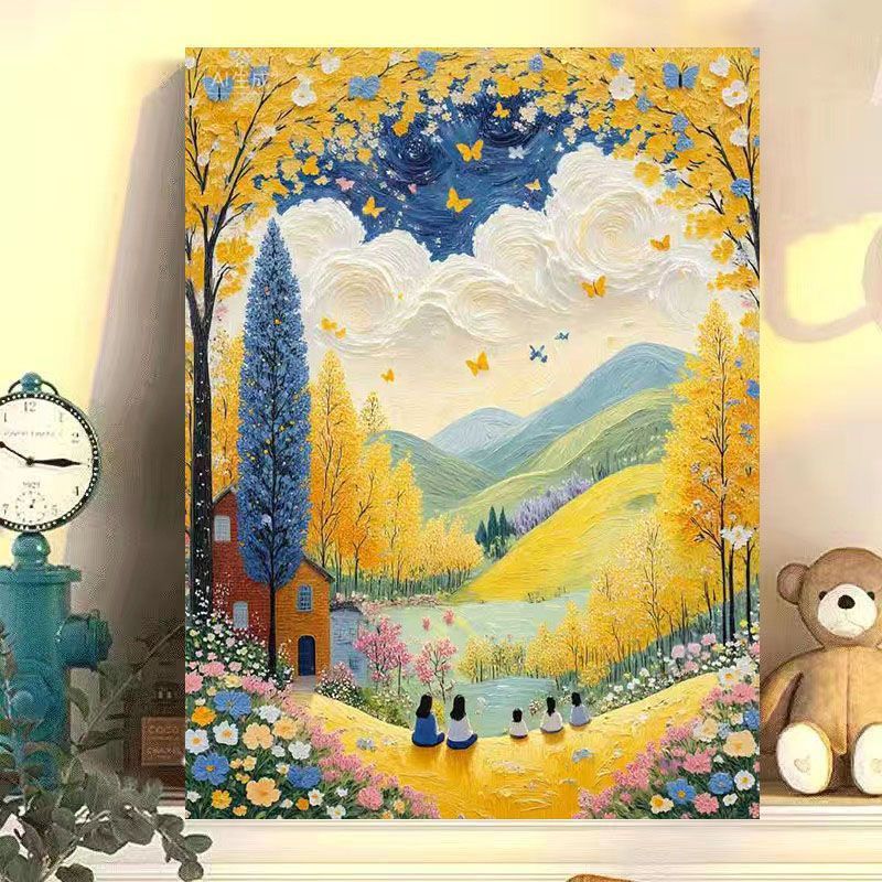 Scenic Autumn Landscape Canvas Art Print Bowlift