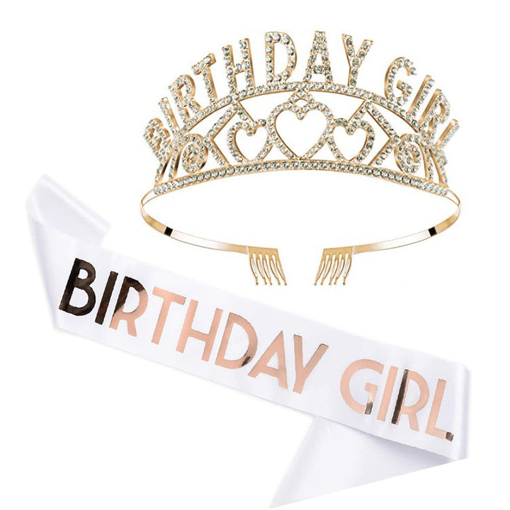Women's Sparkling Tiara and Sash Set Bowlift