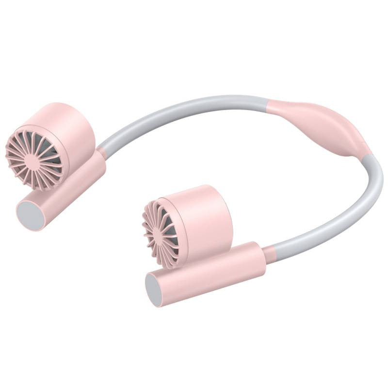 Cooling hands-free bladeless neck fan with adjustable gooseneck and rechargeable battery Bowlift