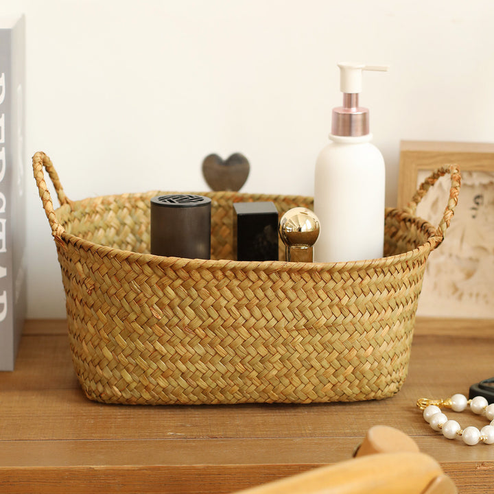 Unisex Handwoven Storage Basket with Ergonomic Handles Bowlift
