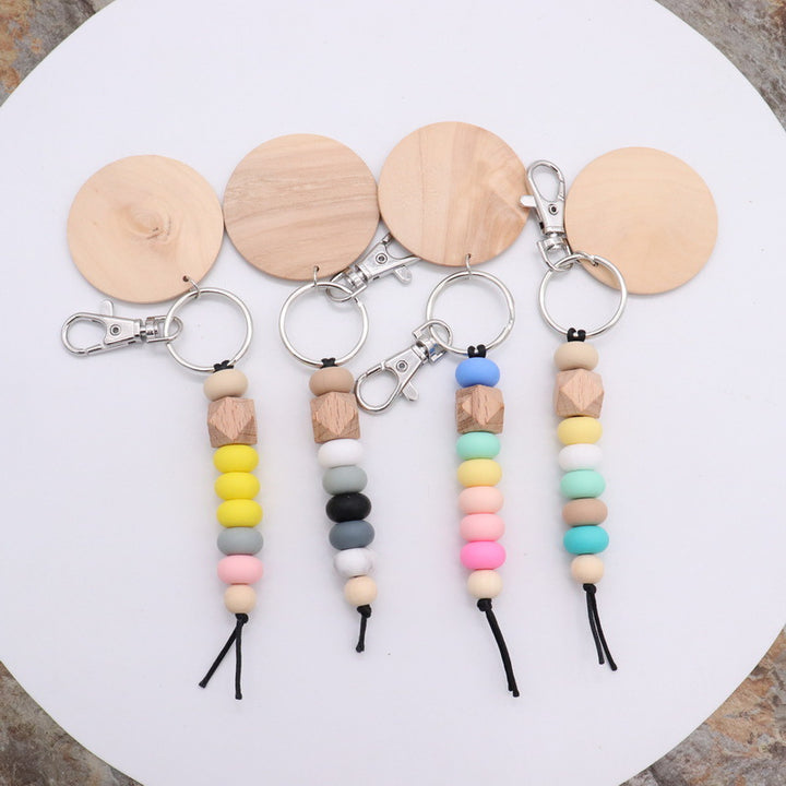 Decorative Wooden Beaded Keychain Bowlift