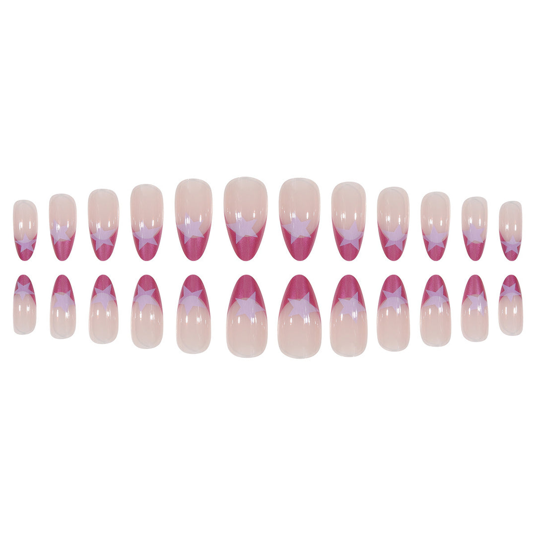 Star-Detail Stiletto Press-On Nails Bowlift