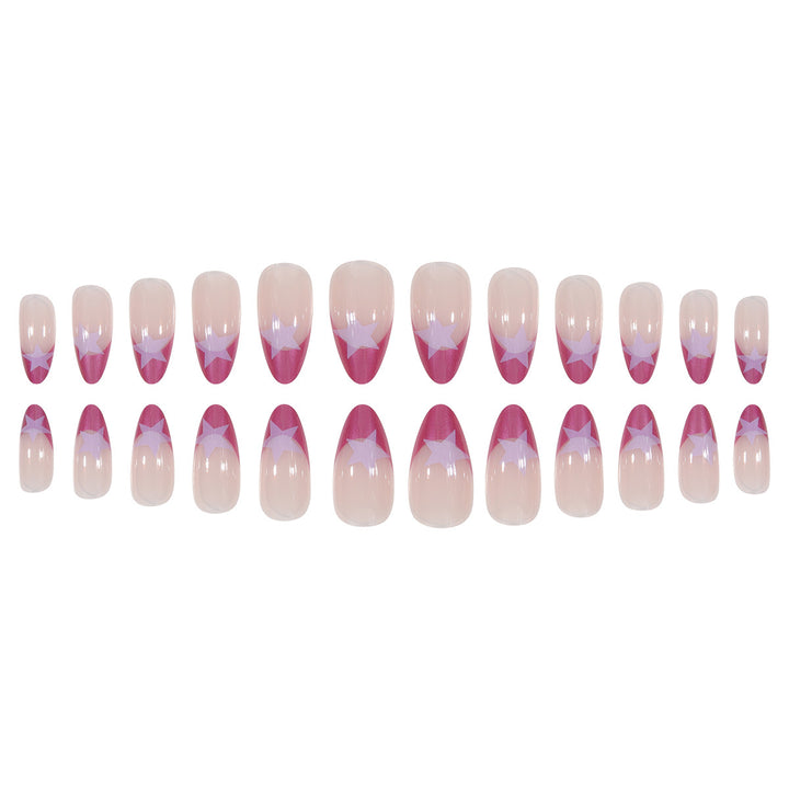 Star-Detail Stiletto Press-On Nails Bowlift