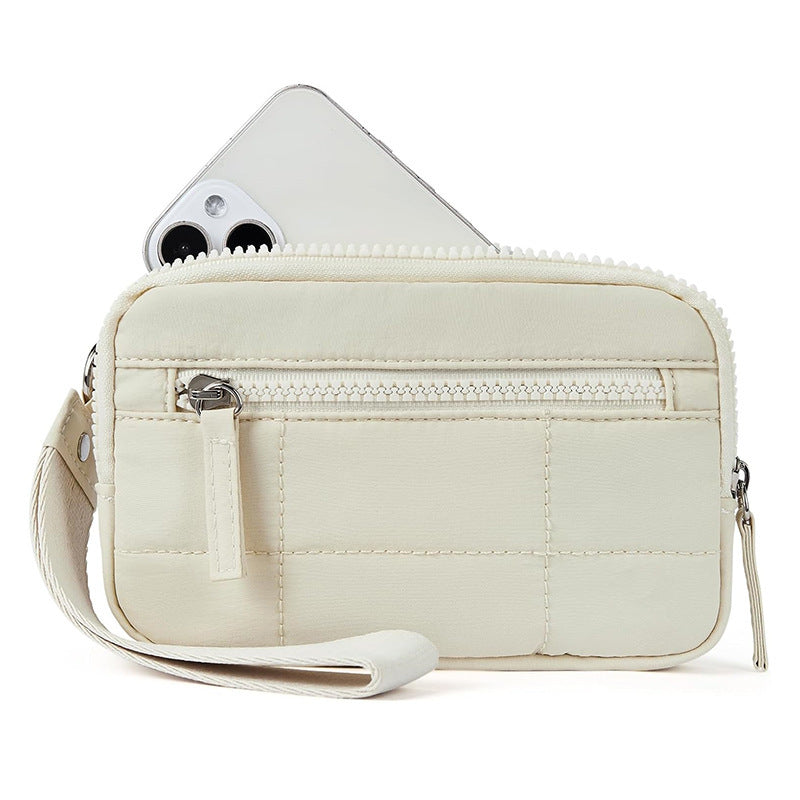 Practical wrist bag with zipper pockets Bowlift
